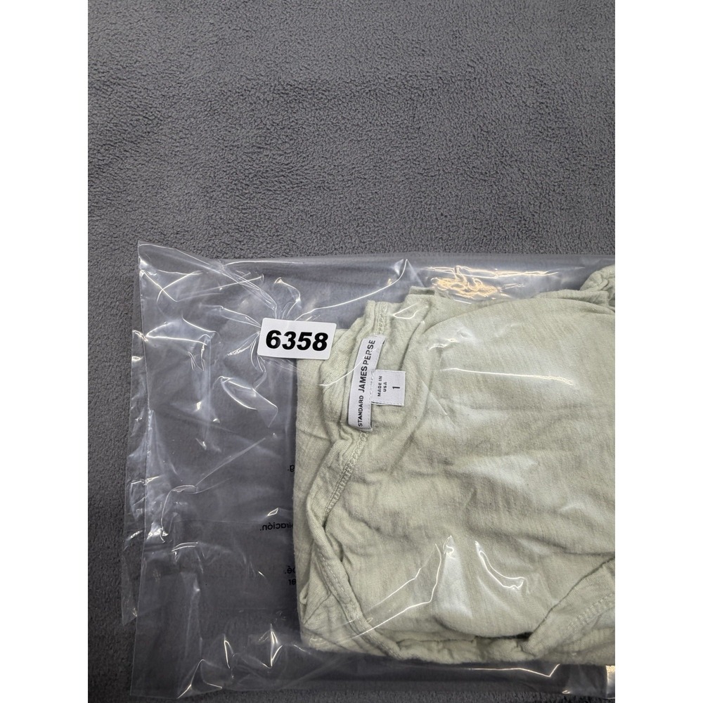 James Perse Slub Cotton Shirt Womens 1 Small Green Lightweight Outdoor Classic - Picture 9 of 9